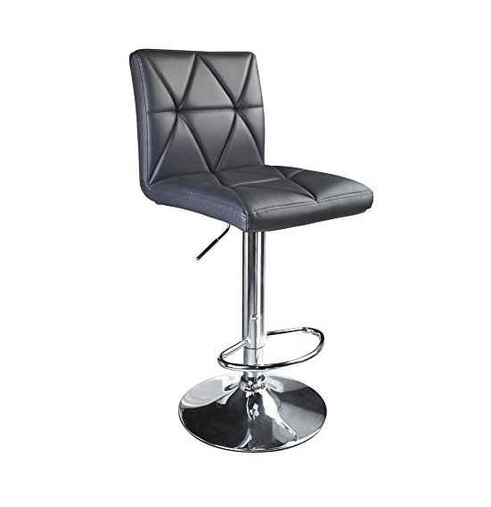 Barstool - Modern Tufted (Black / White)